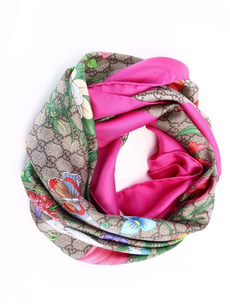 pink floral gucci scarf|Gucci scarf snake print.